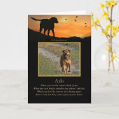 Dog Sympathie Aangepast foto Spiritueel gedicht Kaart (Gele Bloem)