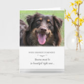 Dog Sympathie Aangepaste FOTO Heaven moet prachtig Kaart (Gele Bloem)