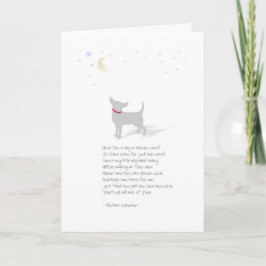 Dog Sympathie - Little Dog - Pet Loss Poem Kaart