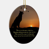 Dog Sympathie Memorial Tribut met naam Keramisch Ornament (Rechts)