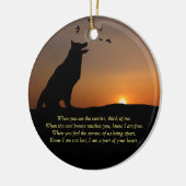 Dog Sympathie Memorial Tribut met naam Keramisch Ornament (Links)