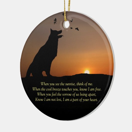 Dog Sympathie Memorial Tribut met naam Keramisch Ornament (Links)
