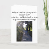 Dog Sympathie Rainbow Bridge gedicht Kaart (Achterkant)