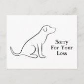 Dog Sympathie Sorry voor uw verlies Briefkaart (Voorkant)