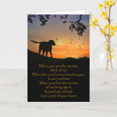 Dog Sympathikaart, Spiritueel gedicht Kaart (Gele Bloem)