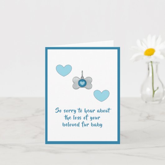 Dog sympathikaart van dalDesignNZ Kaart (Kleine Plant)
