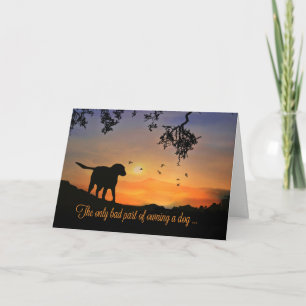 Dog Sympathy Card, Condolences for Loss of Dog Kaart