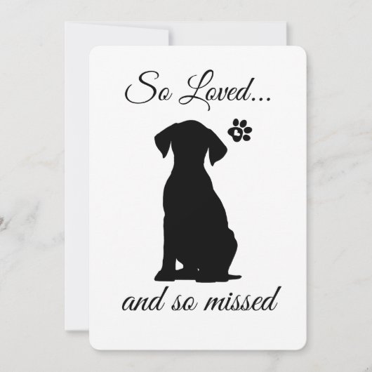 Dog Sympathy Card Printable - Instant Download Kaart (Voorkant)