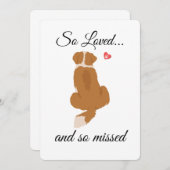 Dog Sympathy Card Printable - Instant Download Kaart (Voorkant / Achterkant)