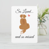 Dog Sympathy Card Printable - Instant Download Kaart (Staand voorkant)