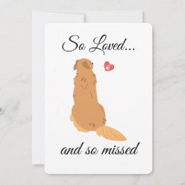 Dog Sympathy Card Printable - Instant Download Kaart