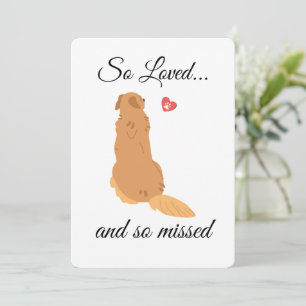 Dog Sympathy Card Printable - Instant Download Kaart