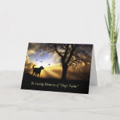 Dog Sympathy Custom Name with Dog in Sunset Kaart (Voorkant)