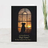 Dog Sympathy Loss of Dog in Window with Sunset Kaart (Voorkant)
