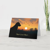 Dog Sympathy Loss of Dog Silhouetted in Sunset  Kaart (Voorkant)