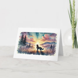 Dog Sympathy Watercolor Sunrise Card Kaart