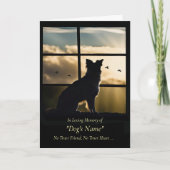 Dog Sympathy with Dog Sunset Birds in Window  Kaart (Voorkant)