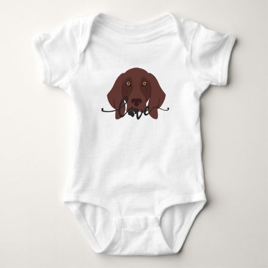 Dog T-Shirt Baby Bodysuit (Voorkant)