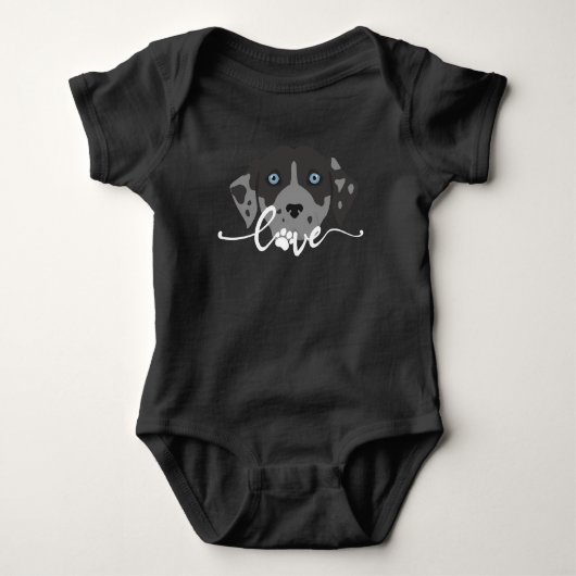 Dog T-Shirt Baby Bodysuit (Voorkant)