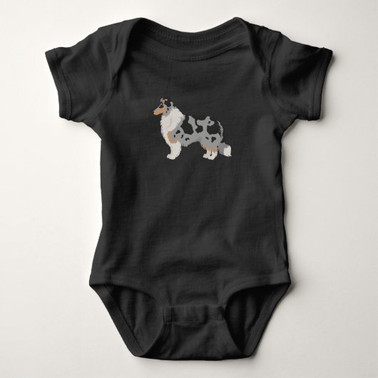 Dog T-Shirt Baby Bodysuit (Voorkant)