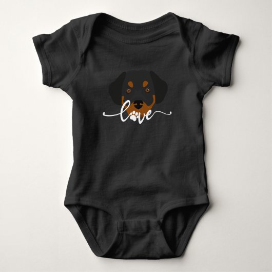 Dog T-Shirt Baby Bodysuit (Voorkant)