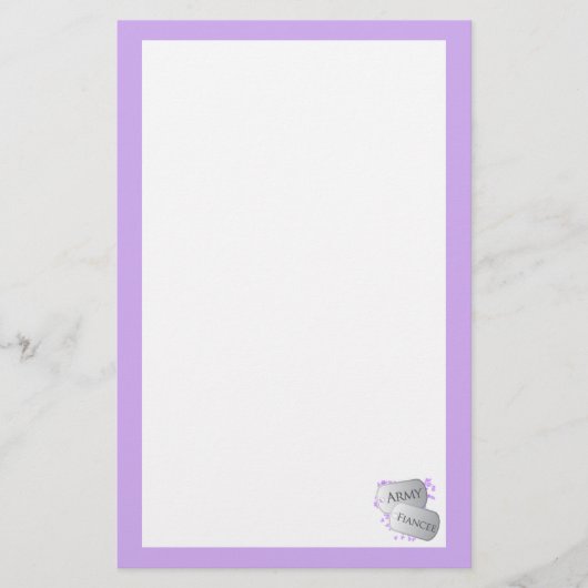 Dog Tags Army Fiancée Stationery Briefpapier (Voorkant)