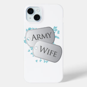 Dog Tags Army Wife iPhone 15 Mini Hoesje