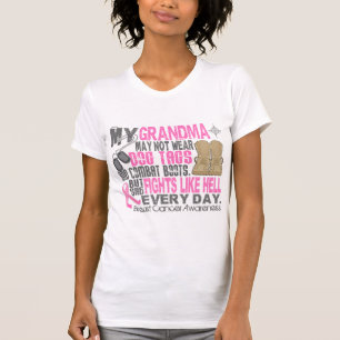 Dog Tags Breast Cancer Grandma T-shirt
