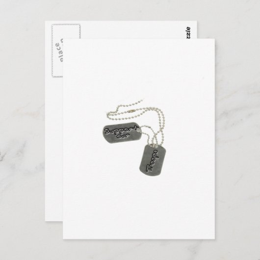Dog Tags Briefkaart (Voorkant / Achterkant)