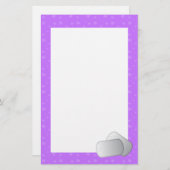 Dog Tags en hart Briefpapier (Voorkant / Achterkant)