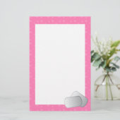 Dog Tags Love (roze) Briefpapier (Staand voorkant)