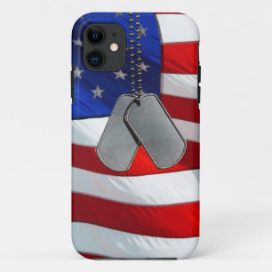 Dog-tags op vlag Case-Mate iPhone case