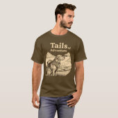 Dog Tails of Adventure Funny Dog Lover Hiking  T-shirt (Voorkant volledig)