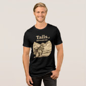 Dog Tails of Adventure Funny Dog Lover Hiking  Tri-Blend Shirt (Voorkant volledig)