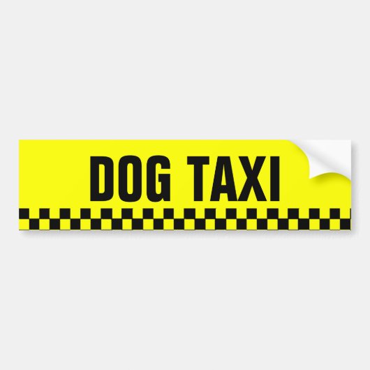 Dog Taxi Bumpersticker (Voorkant)