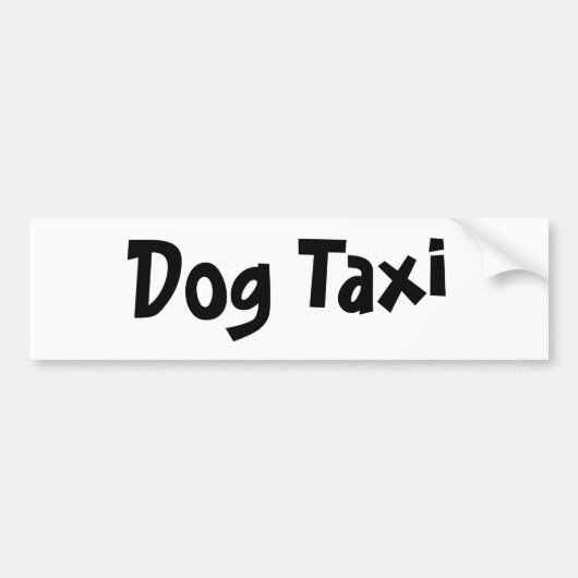 Dog Taxi Bumpersticker (Voorkant)