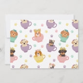 Dog Tea Party Birthday Kaart (Achterkant)