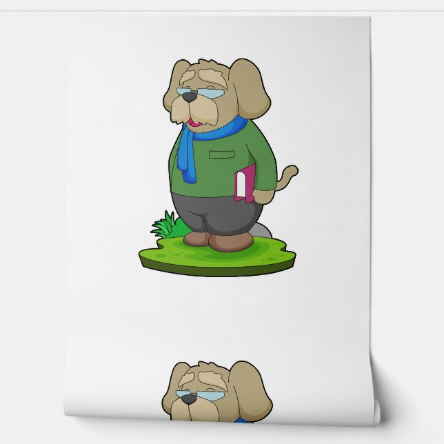 Dog Teacher Book Behang (Afrollen)