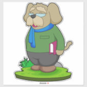 Dog Teacher Book Sticker (Vel)