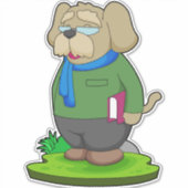 Dog Teacher Book Sticker (Voorkant)