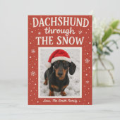 Dog Teckel Kerst Kaart (Staand voorkant)