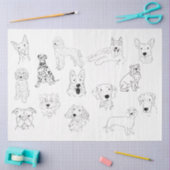 Dog Tekening Tissuepapier (Craft)