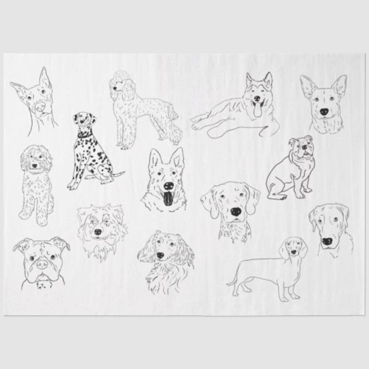 Dog Tekening Tissuepapier (Voorkant)