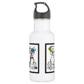 Dog Tekening Waterfles (Achterkant)