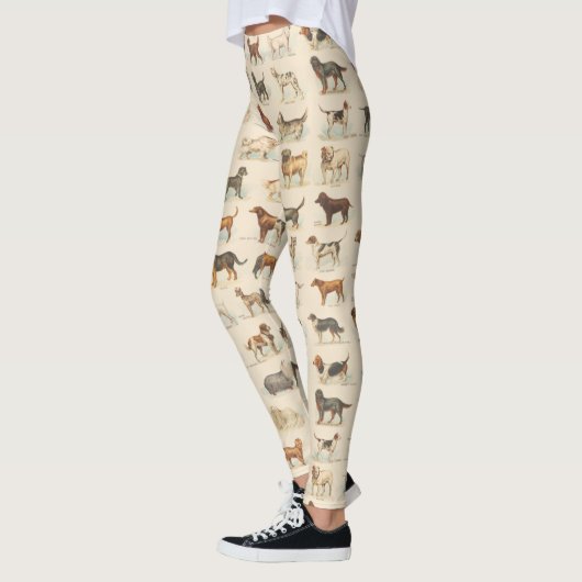  Dog Tekeningen gepatterd Leggings (Links)