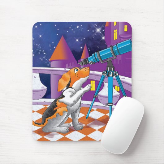 dog telescope muismat (Met muis)