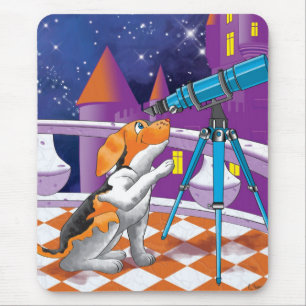 dog telescope muismat
