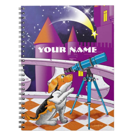 dog telescope notitieboek (Voorkant)