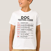 Dog Texting Code T-shirt (Voorkant)