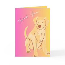 Dog Thank You Card, Schattigee waardering Kaart